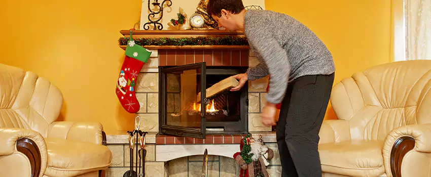 Rusted Metal Fireplace Restoration in Gautier, Mississippi